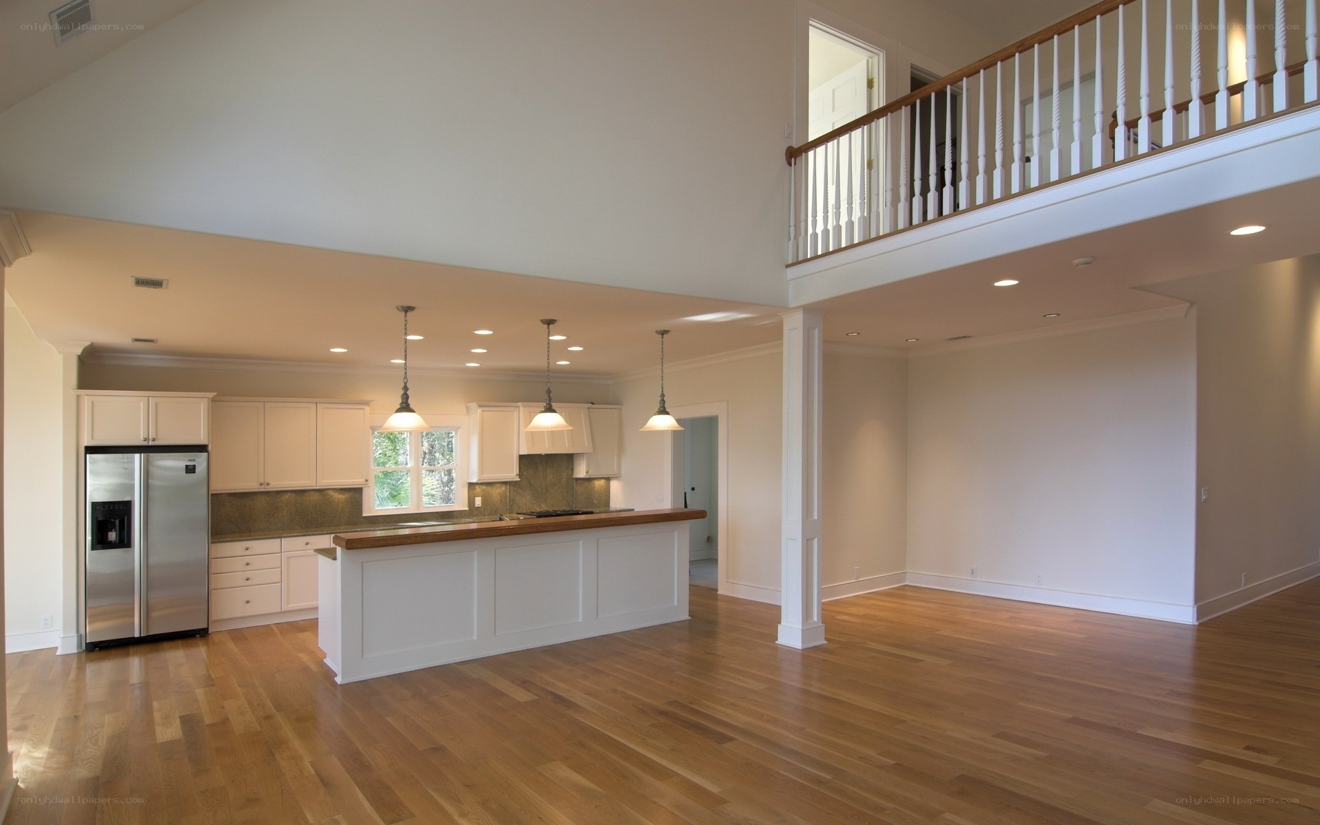 Modern kitchen with loft space