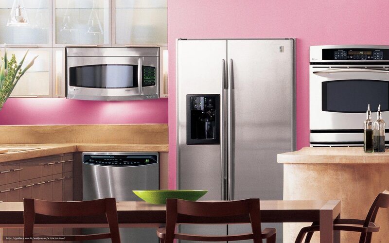 Modern kitchen with stainless steel appliances