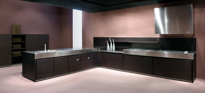 modern kitchen with stainless steel