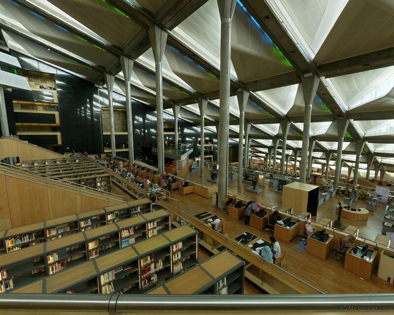 Modern library interior