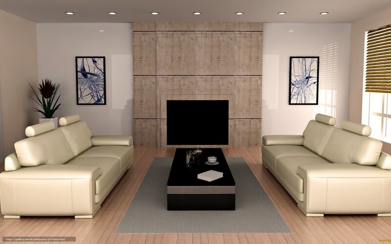 Modern Living Room — Beige, Neutral