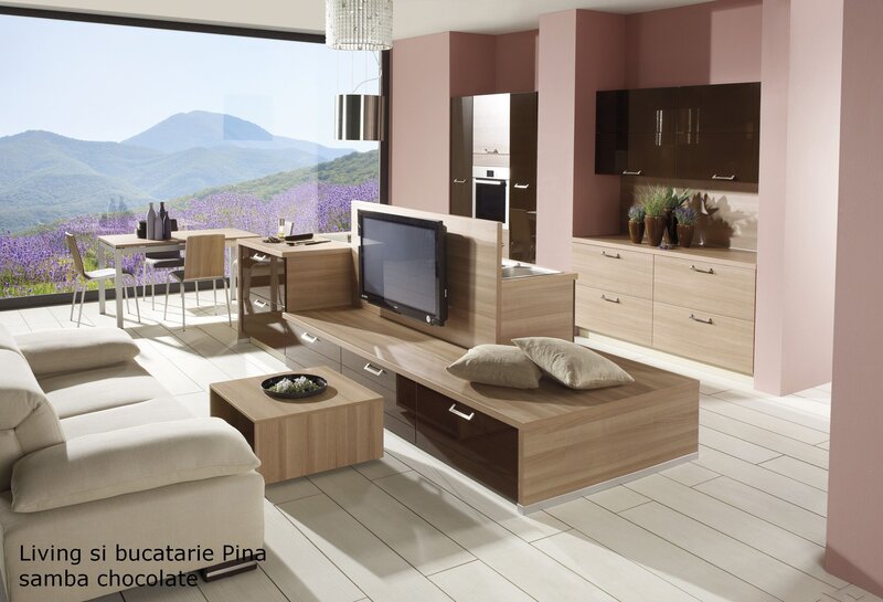 Modern Living Room — Beige, Serene, Afternoon, Photograph, Sofa, Television