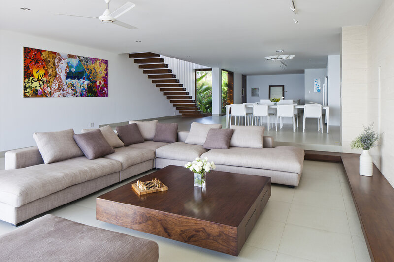 Modern Living Room — Beige, Serene, Afternoon, Photograph, Sofa