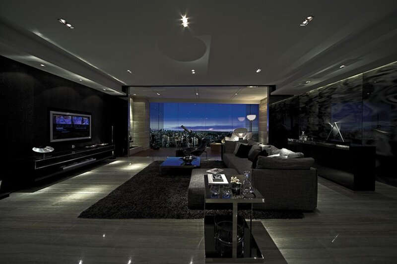 Modern Living Room — Black
