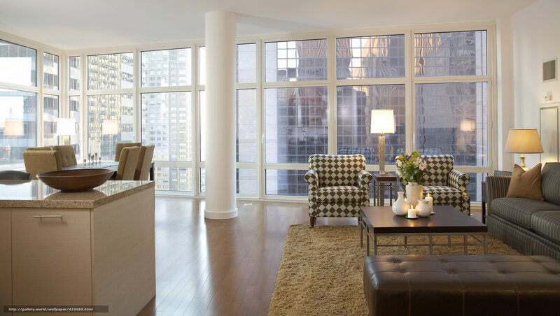 Modern Living Room — Brown, Calm, Afternoon