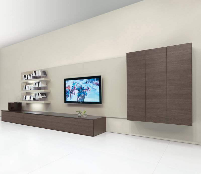 Modern living room entertainment center