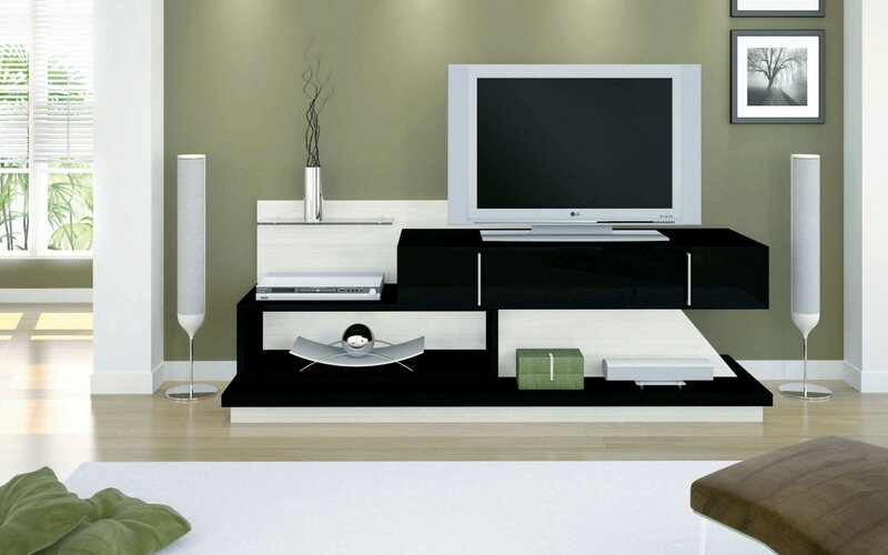 Modern living room entertainment center
