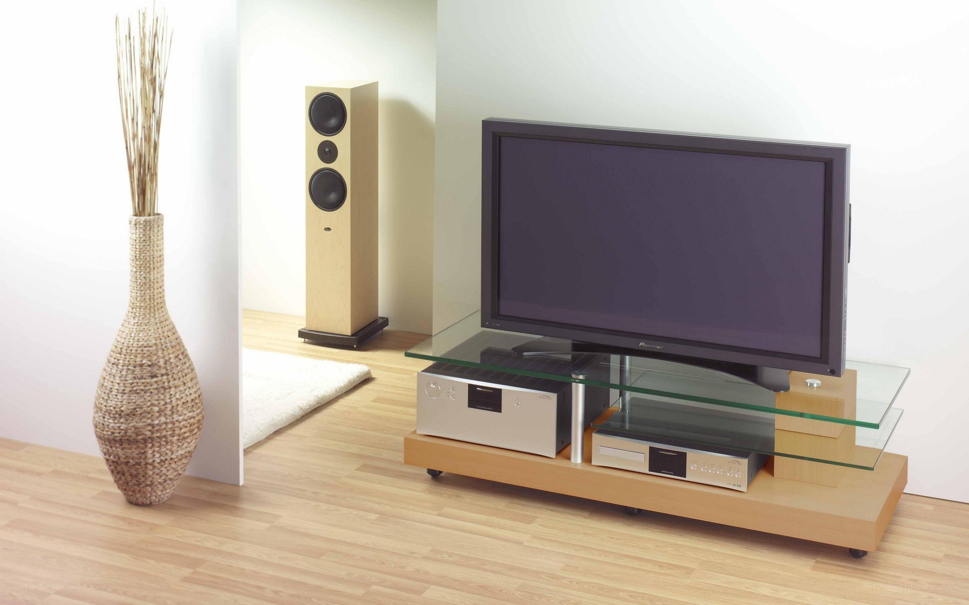 Modern living room entertainment setup