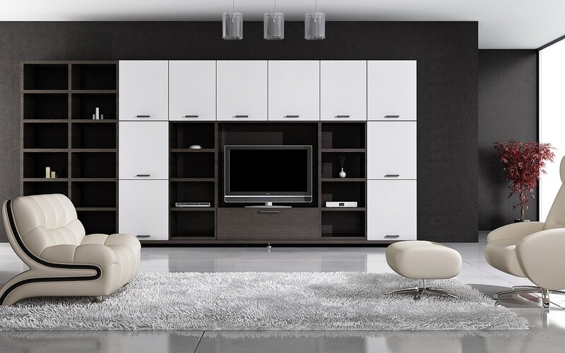Modern Living Room Furniture — Black, Minimalist