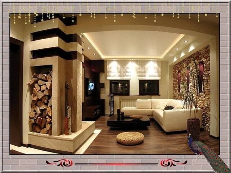 Modern Living Room Interior — Beige, Cozy