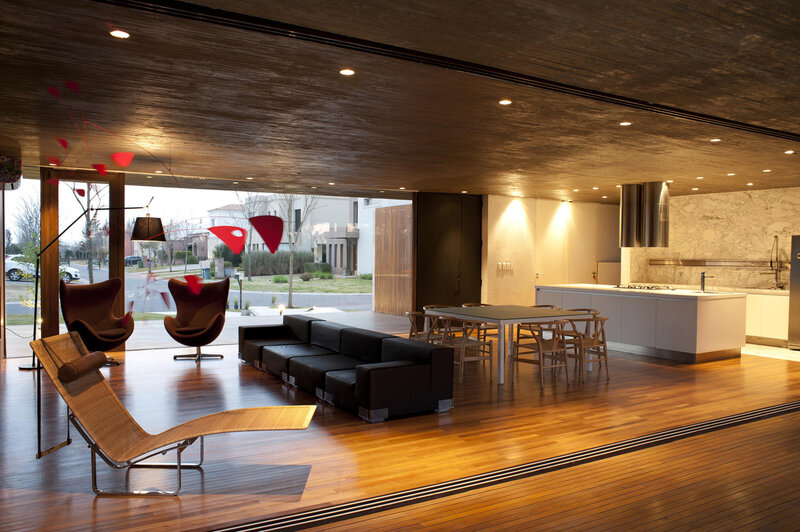 Modern Living Room Interior — Brown, Contemporary