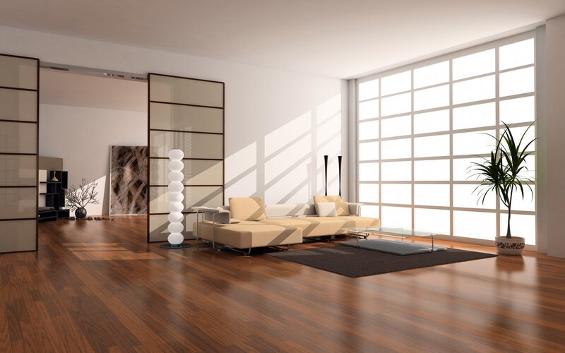 Modern Living Room Interior — Brown, Serene, Afternoon, 3d Render