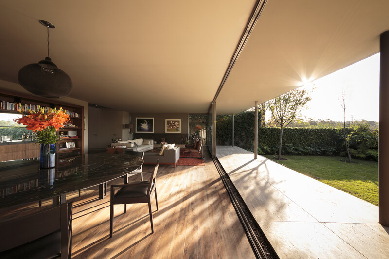 Modern Living Room Interior — Brown, Serene, Afternoon, Photograph