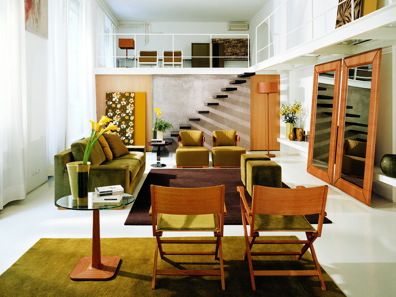 Modern Living Room Interior — White, Bright, Afternoon