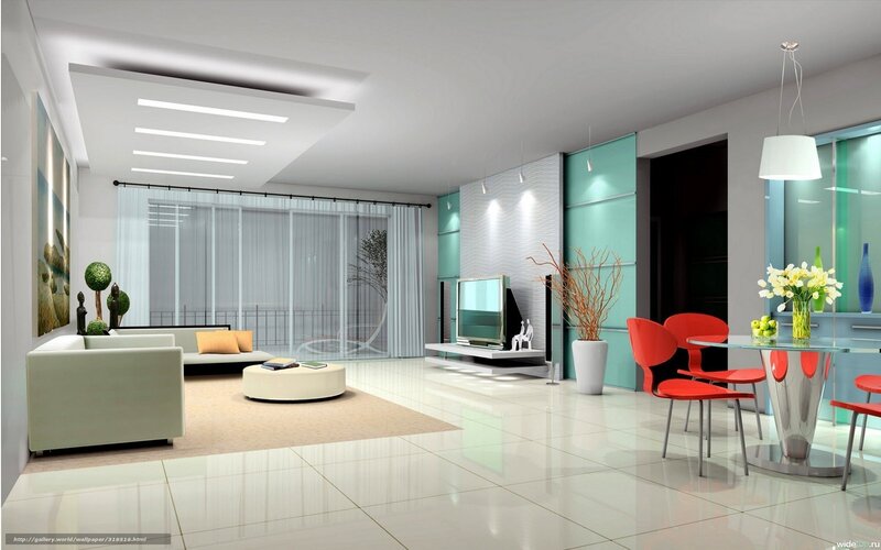 Modern Living Room Interior — White, Clean, 3d Render