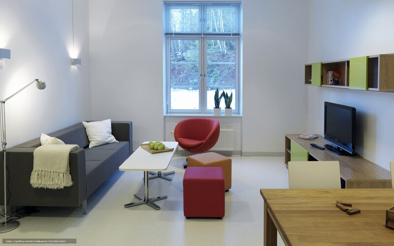 Modern Living Room Interior — White, Clean, Winter