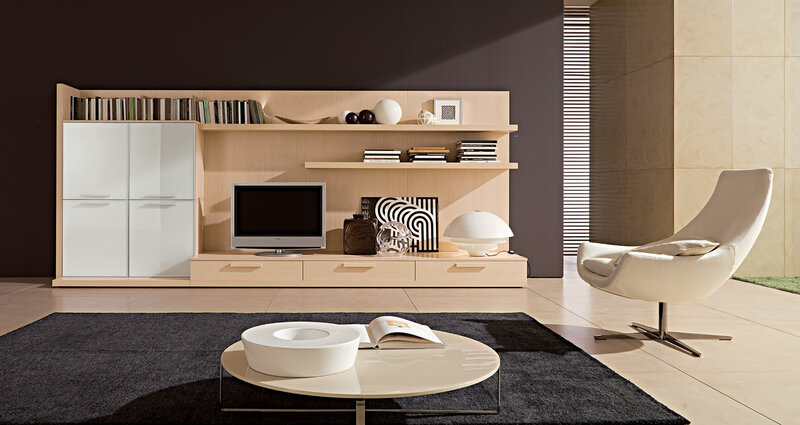 Modern Living Room Setup — Beige