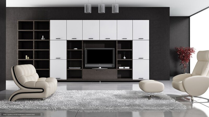 Modern Living Room Setup — Black