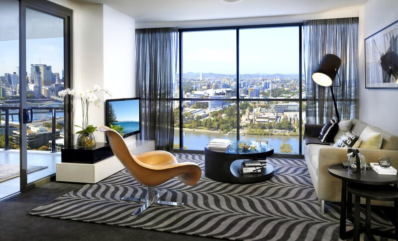 Modern Living Room View — Black, Serene