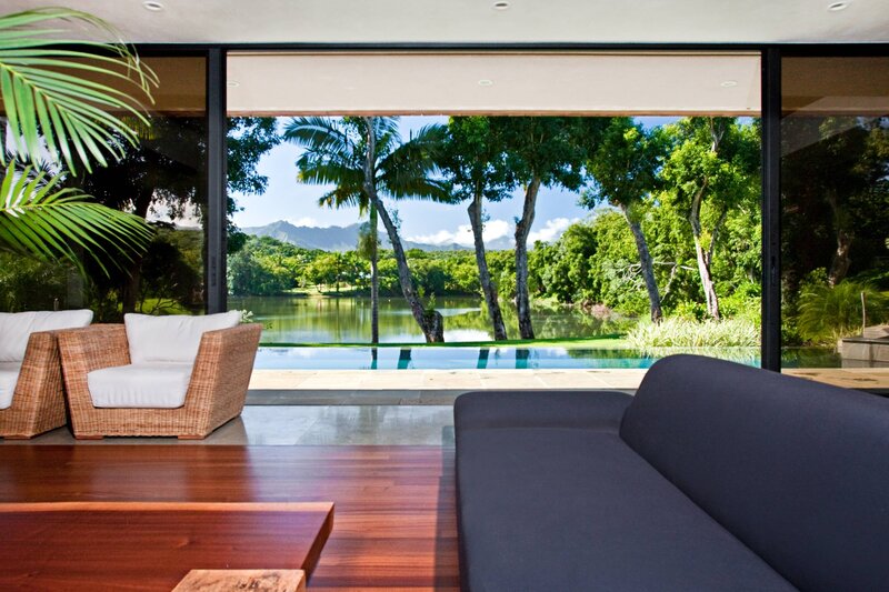 Modern Living Room View — Brown