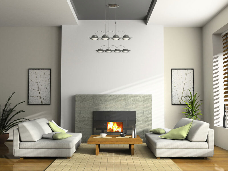 Modern Living Room — White, Serene, 3d Render