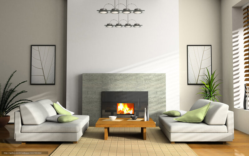 Modern Living Room — White, Serene, Afternoon, 3d Render, Sofas