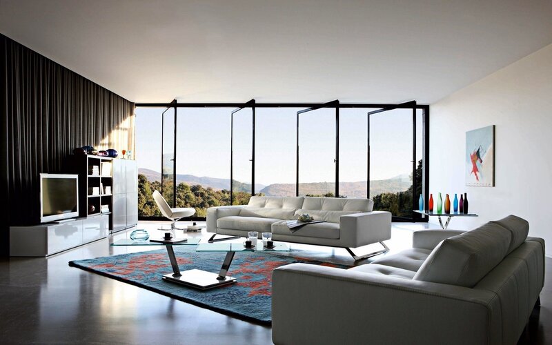 Modern Living Room — White, Serene, Afternoon, Photograph, Sofa, Coffee Table