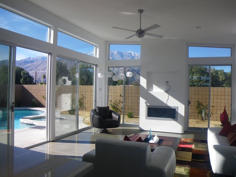 Modern Living Room — White, Serene, Afternoon