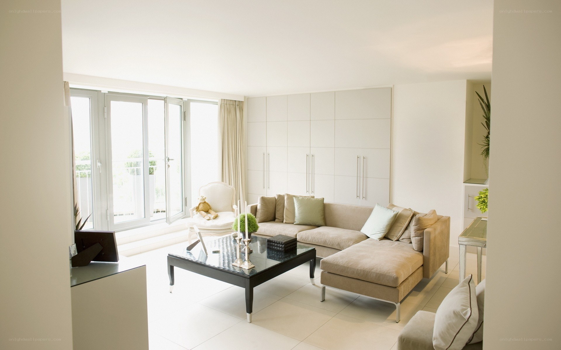 Modern living room with sofa