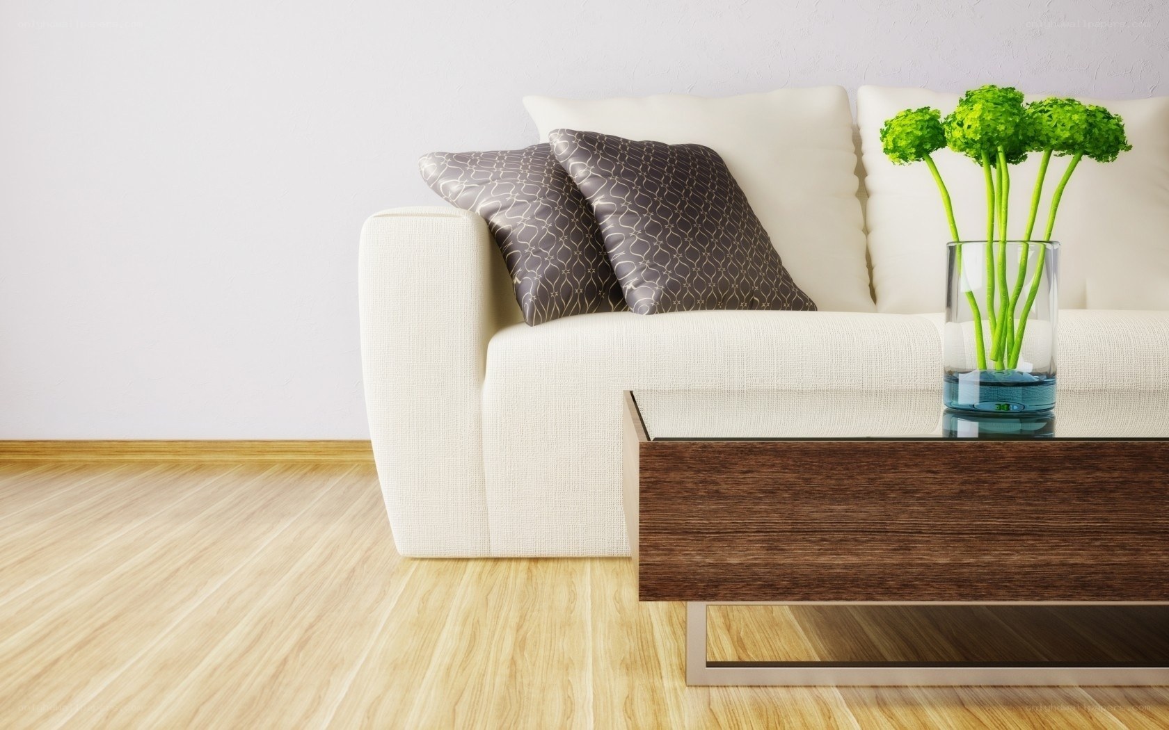 Modern living room with sofa