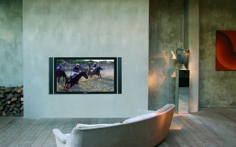 Modern living room with TV
