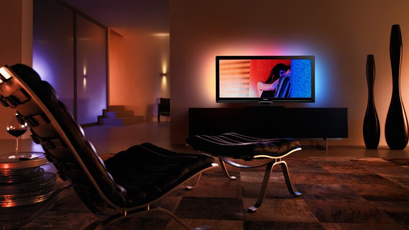 Modern living room with TV