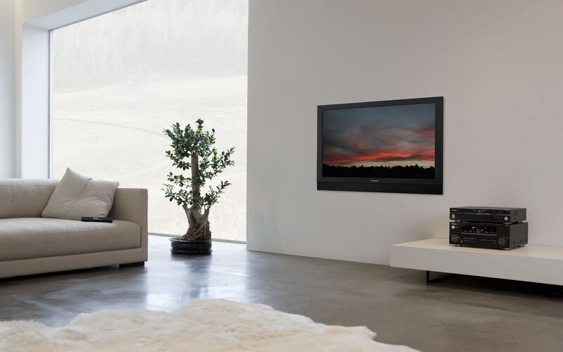 Modern living room with TV