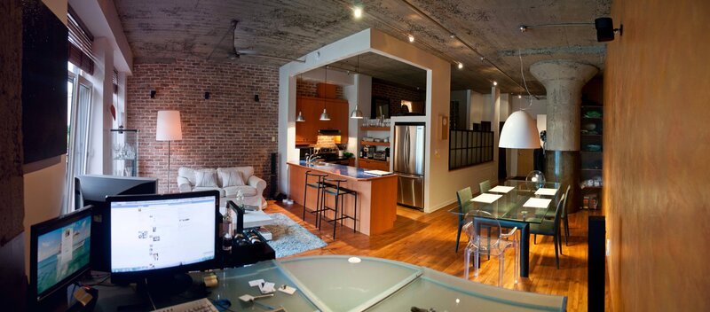 Modern loft apartment interior