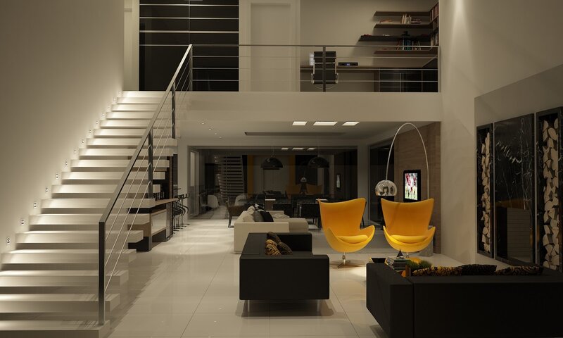 Modern loft living room