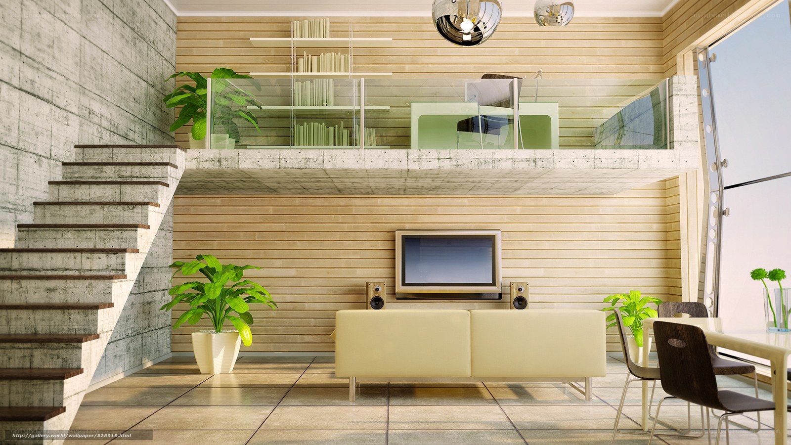Modern loft living room