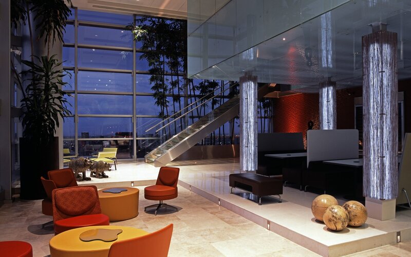Modern Lounge Interior — Orange
