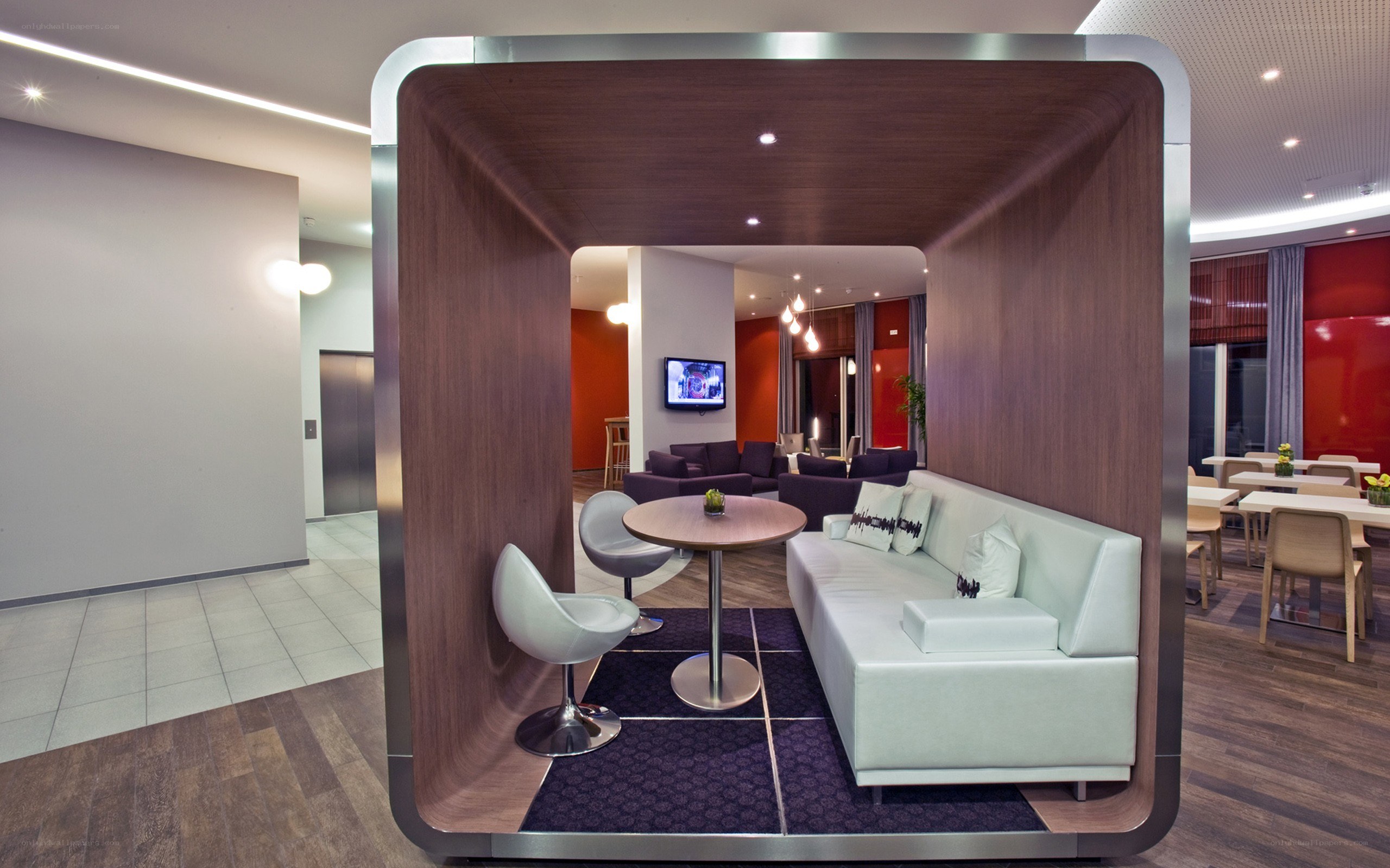 modern lounge seating pod