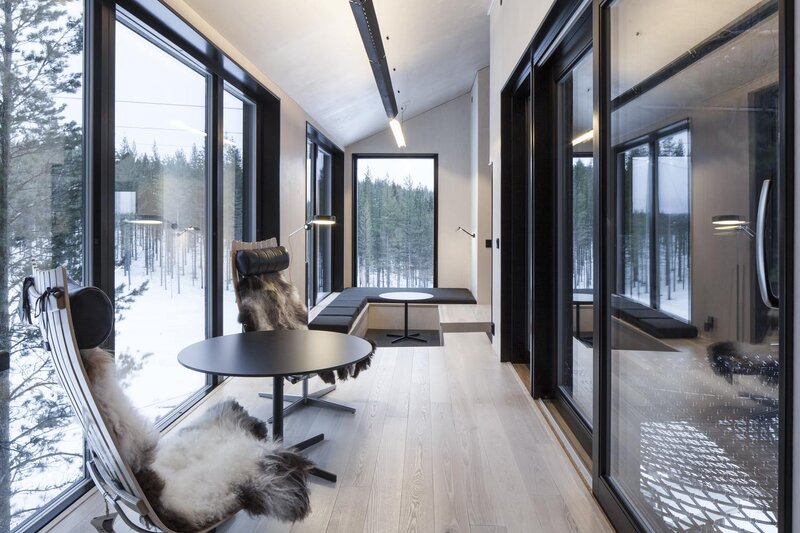 Modern Lounge with Fur Chairs
