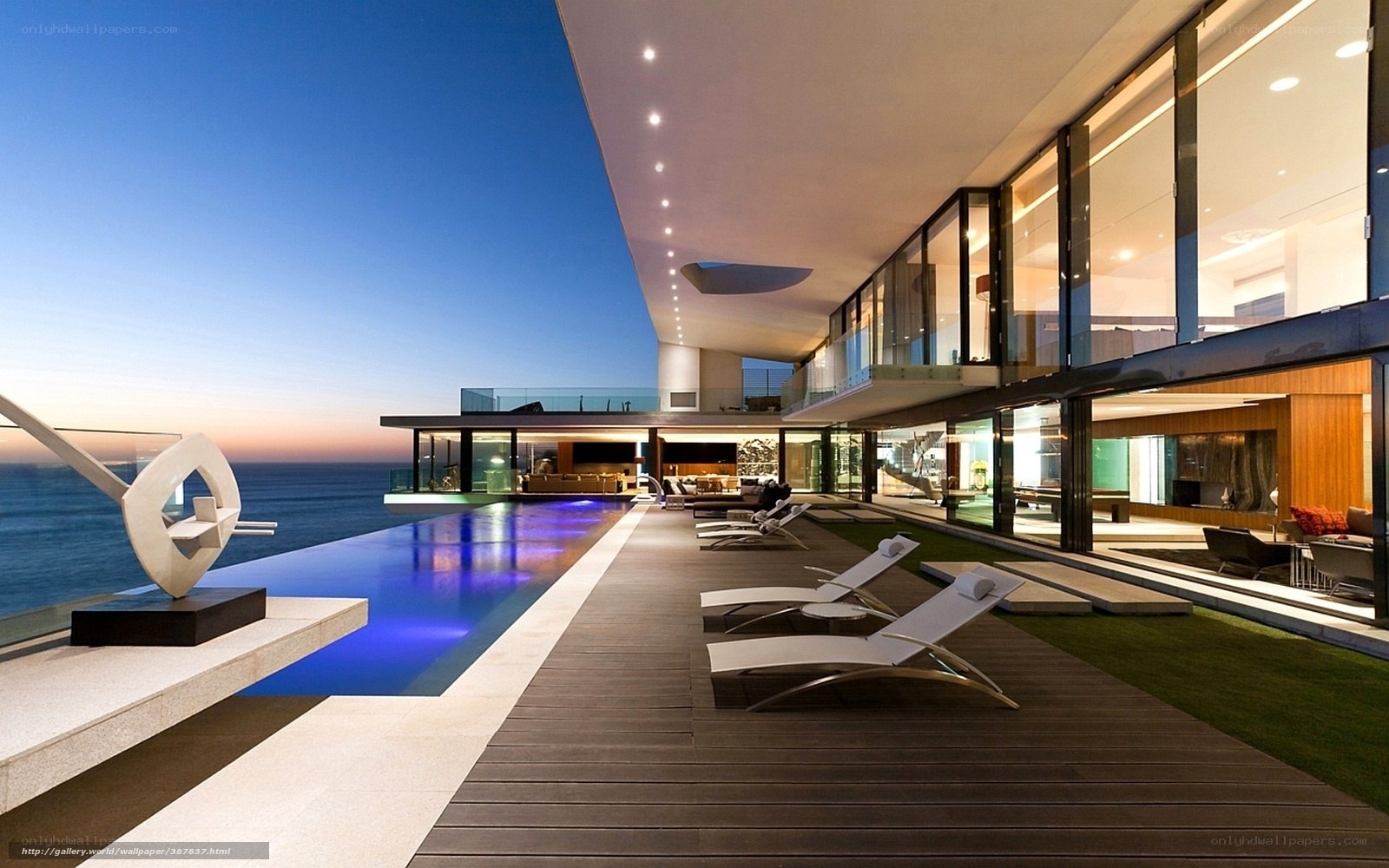 Modern luxury home with infinity pool