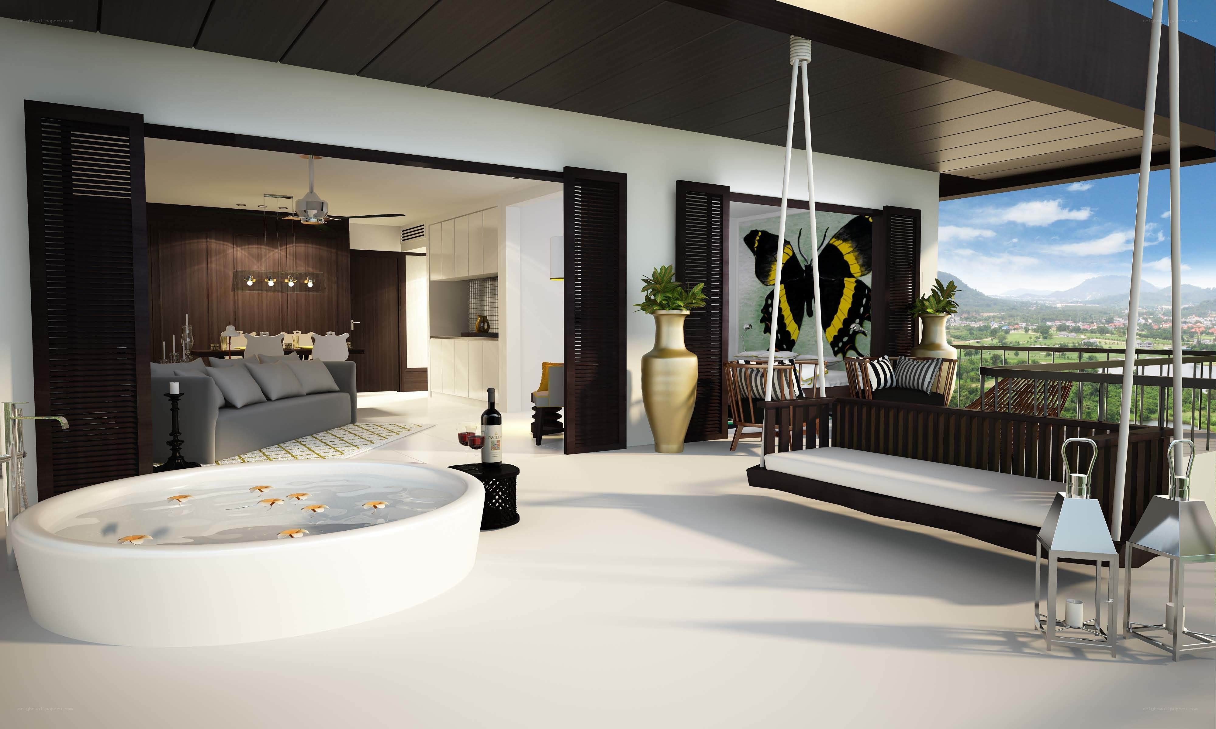 Modern luxury villa interior