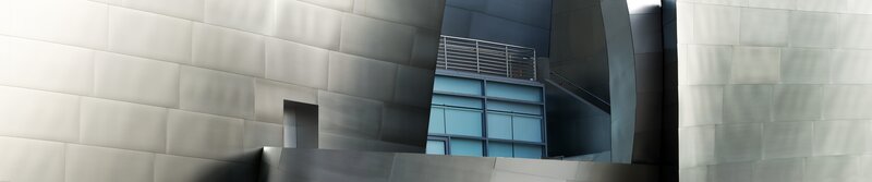 Modern metallic building facade