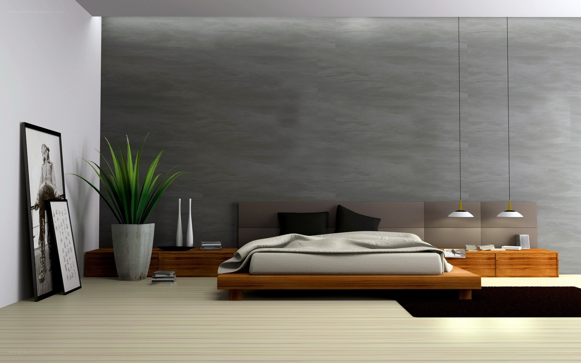 Modern minimalist bedroom