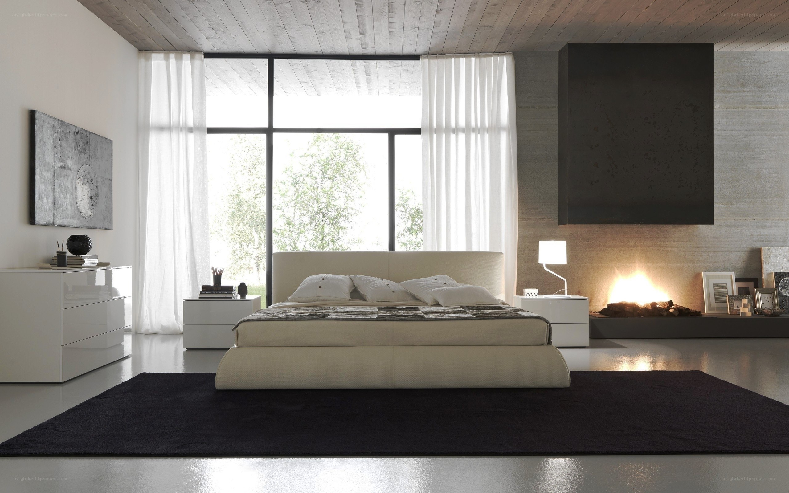 Modern minimalist bedroom