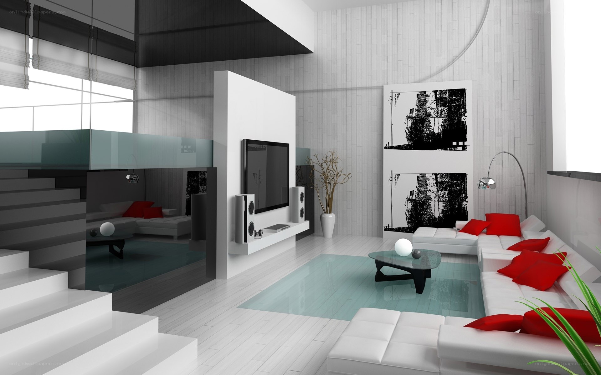 Modern minimalist living room