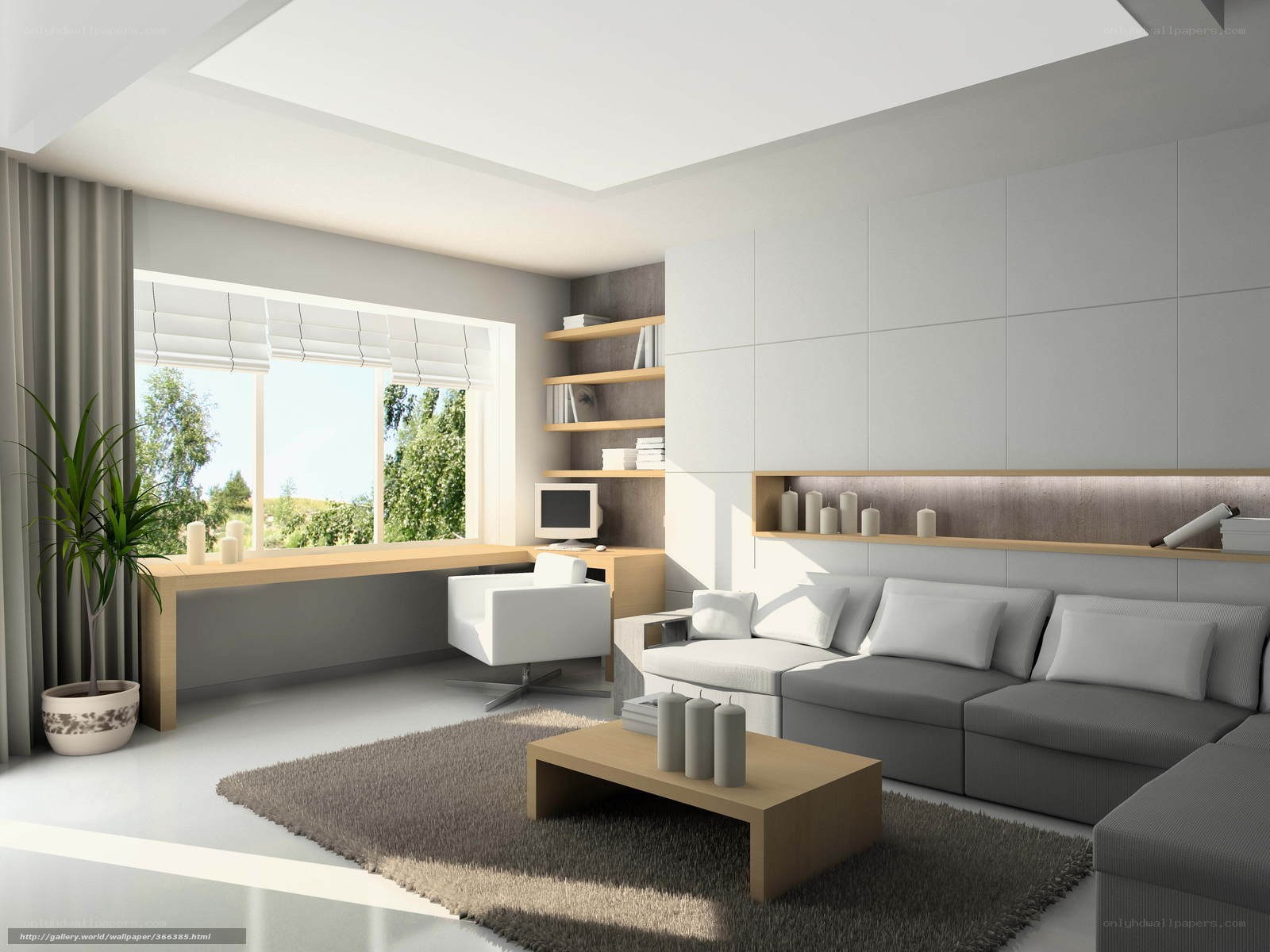 Modern minimalist living room