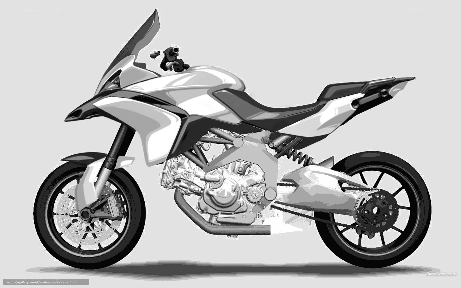 modern motorcycle design sketch