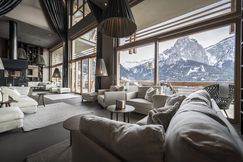 Modern Mountain Lodge Interior