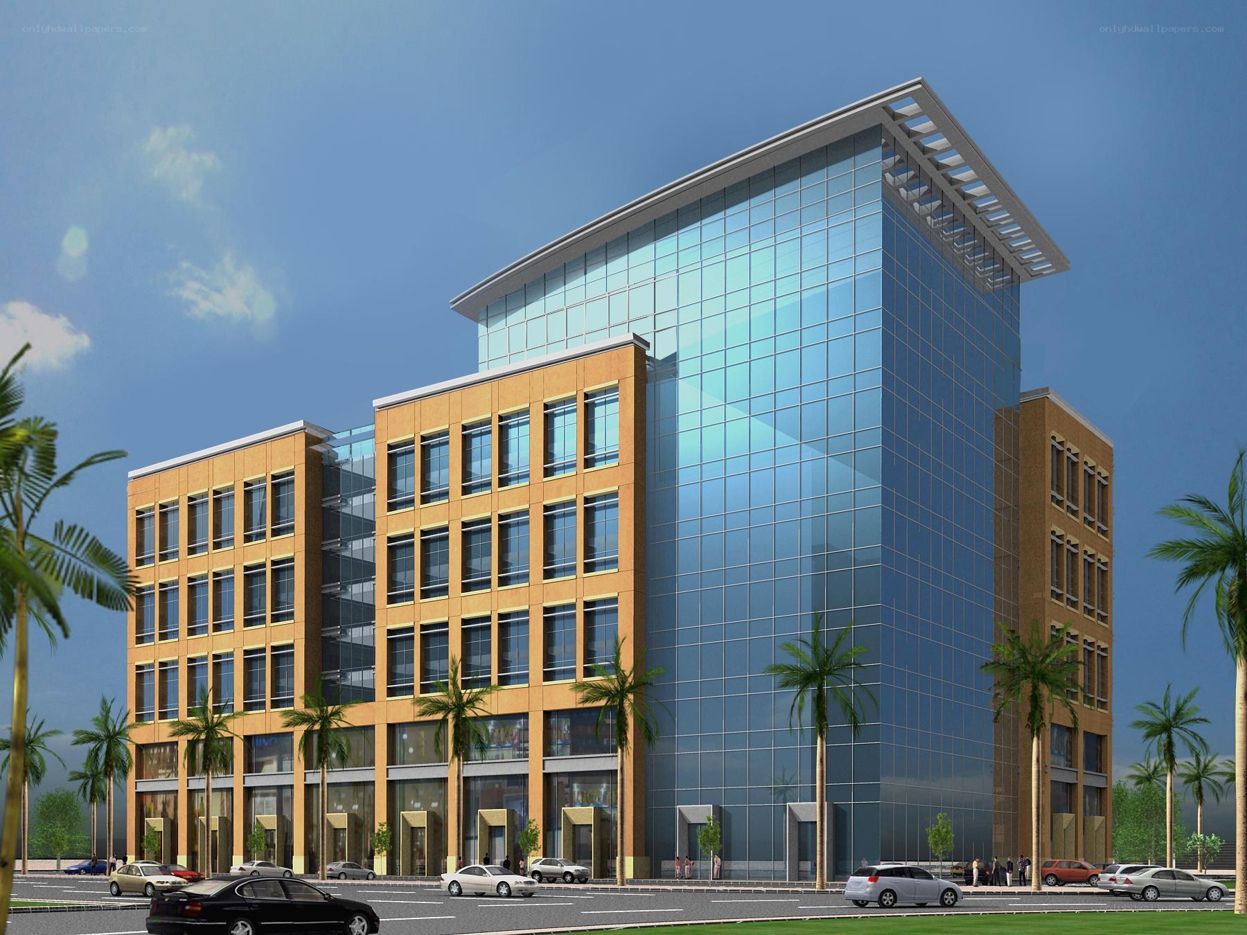 modern office building with glass facade