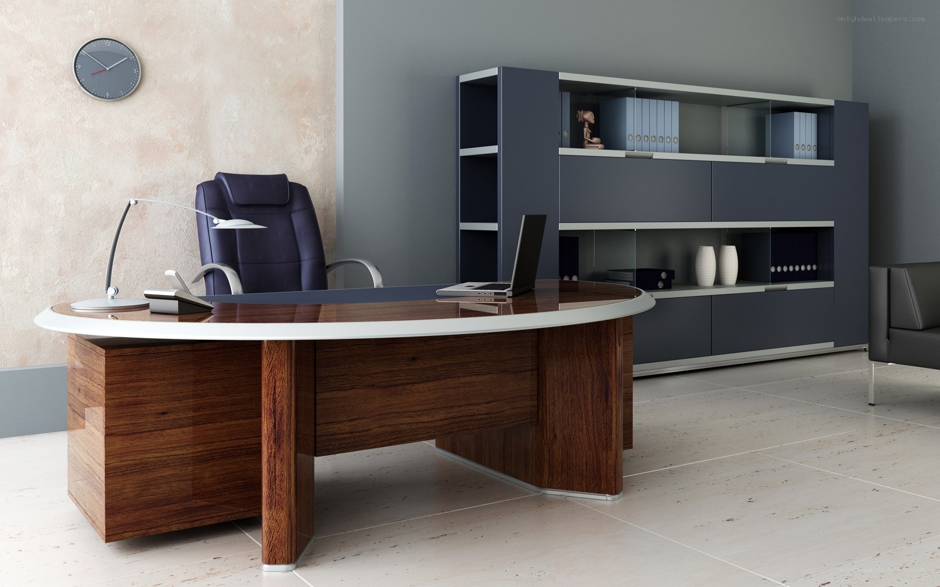 Modern office desk setup